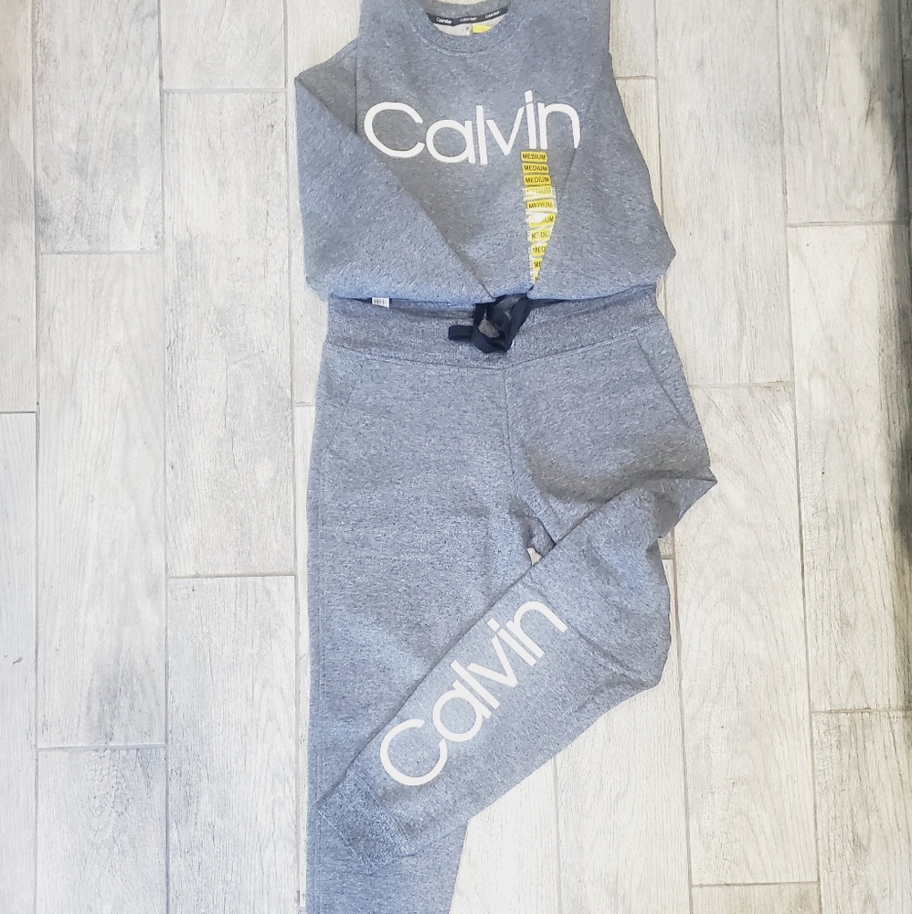 Calvin Klein sweater and sweat pant
